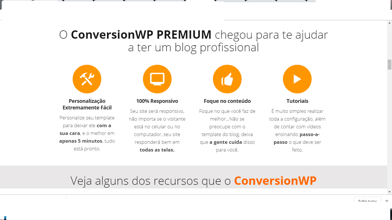 Tema do meu blog Conversion WP - Template do meu blog Conversion WP premium : Tema de Alta conversão